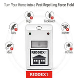 RIDDEX Plus Insect Repellent | Plug in, Mouse Deterrent - Pest Control for Defense Against Rats, Mice, Roaches, Bugs and Insects | Control Pests with No Chemicals or Poison | 3 Pack White