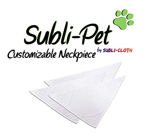 Customizable Dog and Cat Bandana Scarf Subli-Pet Custom Sublimation by Subli-cloth Pack x 12units (X-Small)