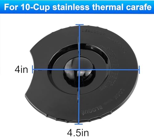 4.5" Replacement Lid for Cuisinart DCG-600RC 10-Cup Stainless Thermal Carafe, for SS-20P1 Coffee Center 10Cup Pot Lid (Not for 5")
