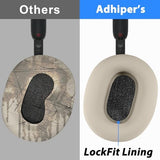 Adhiper 3 Set Case Cover for Sony WH-1000XM5 Headphones,Embody EarPad Cover/Ear Cover/Headband Cover/Headband Cushion Protector,Sweat Proof Soft Silicone Headphones Accessories（Off White）
