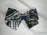 Plaid Hair Bow with Tail/Back to School Uniform Plaid Fabric/First day of School/Plaid Accessories/Alligator Clip/School Uniform Plaid (Plaid 45)