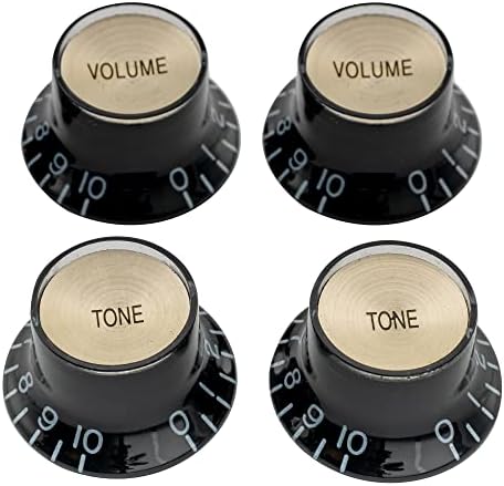 Musiclily Pro Imperial Inch Size Top Hat Bell Reflector 2 Volume 2 Tone Knobs Set for USA Les Paul SG Electric Guitar