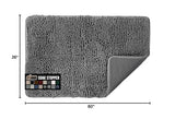 GORILLA GRIP SoakSTOPPER Dog Door Mat, 60x36 Machine Washable Rug Absorbent Doormat Captures Moisture Mud Dirt, Quick Dry Soft Chenille Entryway Rugs Indoor Entrance Mats for Dog Paws, Grey