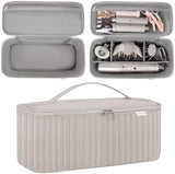 Travel Carrying Case for Hair Dryer Shark Flexstyle Dyson Airwrap Brush Hair Accessories Tools Storage Bag for Revlon Hairdryer Styler Organizer (Camel)