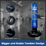Kids Punching Bag Toy Set, Inflatable Boxing Bag Toy for Boys Age 3-12, Ninja Toys for Boys, Christmas,Birthday Gifts for Kids 4,5,6,7,8,9,10 Years Old (Blue)