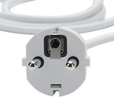 WESAPPINC Replacement Extension Power Cord European Standard Plug 6 Feet Cable for Apple MacBook 45W 60W 85W Magsafe or Magsafe 2 Power Adapter