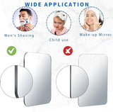 Shatterproof Shower Mirror for Shaving with Hook (X-Larger 1 Pack 8x 9 Inch)40% Cheaper Than The Original,Unbreakable Deluxe Plexiglass Makeup Mirror,Bathroom Wall Hanging,Portable Handheld Camping