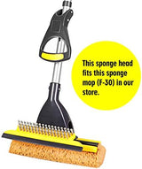 Yocada Sponge Mop Replacement Refill Head Home Commercial Use Tile Floor Bathroom Garage Cleaning Easily Dry Wringing 2 PCS