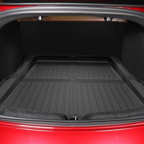 2025 New Version Tesla Model 3 Highland Extra-Thick Floor Mats Custom Fit All Weather TPE Cargo Liner Cargo Trunk Accessories,Compatible 2021-2025 (Tesla Model 3 Floor mats Set of 6)
