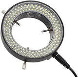 TsoLay Microscope Accessories Kit for Adult 144/56 LED Ring Light Illuminator Lamp for Industrial Trinocular Stereo Microscope Video Camera Adjustable Circle Light Source Accessory (Color : 144 Led)