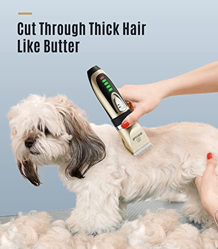 oneisall Dog Grooming Clippers and Dog Paw Trimmer Kit 2 in 1 Quiet Cordless Dog Clippers for Grooming Pet Hair Paws Trimmers for Small Dogs Cats Animals
