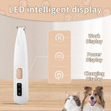 Upgraded Dog Paw Trimmer - Rechargeable Pet Shaver with LED Light, Low Noise Clippers for Eyes, Ears, Face & Rump
