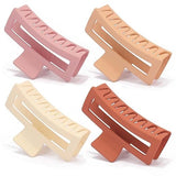 AHONEY Extra Large Claw Clips, 5 Inch XL Giant Claw Clip Strong Hold Oversized Jaw Clip, Curly Hair Clips for Thick Long Hair, Hair Accessories for Women (Warm, 4 Count)