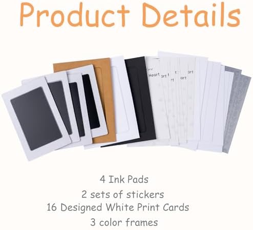 Inkless Paw Print Kit,Dog Paw Print Kit,Dog Nose Print Kit,Clean Touch Ink Pads and Imprint Cards,Pet Paw Print Impression Kit for Dogs Cats Footprint Keepsake
