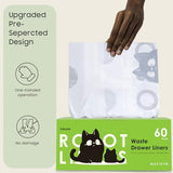 Cat Litter Box Robot 4 and 3 Waste Bags, 60 Pack Automatic Litter Box Bags, Thick Heavy Duty Cat Litter Box Liner Bags