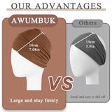 Wide Headbands for Women Knotted No Slip Head Bands Soft Turban Headband Hair Accessories Boho African Solid Color Head Wraps for Women Yoga Workout Pack of 6（Brown）