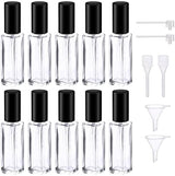 Segbeauty Perfume Atomizer Travel, 10pcs Portable Mini Refillable Perfume Bottles Kits, 10ML Scent Pump Case Empty Glass Toiletries Supplies Containers Travel Size Spray Bottles Accessories Set Clear