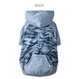 Pet Passion Rocky – The Original Lightweight Hooded Tee 100% Organic Cotton Dog Hoodie Pet Coat Sweater for All Sized Dogs, Original Navy Half Camo, Medium (20-45 lbs)