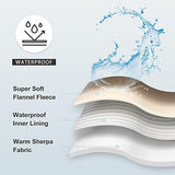 Waterproof Blanket for Bed Couch Sofa, Soft Liquid Pee Proof Pet Blanket for Dog Puppy Cat, Reversible Sherpa Fleece Furniture Protector (Dark Grey, 50x60 inches)