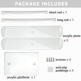 Bigfety Acrylic Headband Holder, Hair Accessories Organizer Clear Stand for Girls (2-Tier & 2-Panel)