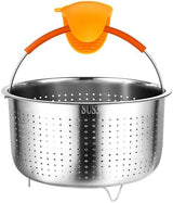 GREATLINK Food Steamer for Cooking, Vegetable Steamer Basket for Instant Pot Accessories 6 Qt, Stainless Steel Steamer Basket for Pot, Veggie, Fish, Seafood, Egg, Pasta, Dumpling Steamer with Handle (6 Qt - Steamer Basket)