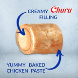 INABA Churu Bites for Cats, Soft Baked Chicken Churu Filled Cat Treats with Green Tea Extract, 0.35 Ounces Each Tube, 9 Tubes Total, Tuna with Salmon Recipe