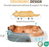 Orthopedic Waterproof XXL Dog Bed: Washable Bolstered Dog Bed - Non-Slip, Silver