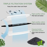 Cat Water Fountain Filters, Compatible with Stainless Steel Pet Fountain 8 Filters with 8 Sponges Replacement Filters for Cat Fountain (4 Filters& 4 Sponges)