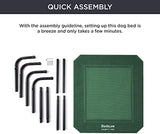 Bedsure Large Elevated Cooling Outdoor Dog Bed - Raised Dog Cot for Large Dogs, Portable Indoor & Outdoor Pet Hammock with Skid-Resistant Feet, Frame with Breathable Mesh, Green, 49 inches