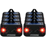 Lycoming Solar Predator Control Light Deer Repellent Raccoon Repellent for Nocturnal Animals Coyote Deterrent Devices with Red Strobe Lights Skunk Repellent for Garden - 8 Pack