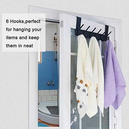 WEBI Over The Door Hooks for Hanging:Over The Door Towel Rack,Over Door Coat Hanger Over Door Coat Rack for Hanging Towels,Hats,Coats,Behind Back of Bathroom,Bronze
