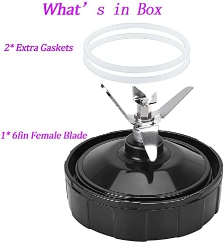[Upgrade] Replacement 6-Fins Female Blender Blade Parts Compatible with Ninja Auto iQ Blenders. [4Inch Female Fins ONLY]
