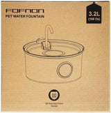 Cat Water Fountain Stainless Steel - Dog Automatic Waterer Bowl - Auto Pet Dispenser - Small Pets Drinking Waterer Indoor - Auto Dish Animal Fountains - 108oz/3.2L Metal Self Kitty Watering Supplies