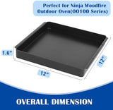 SafBbcue Woodfire Outdoor Griddle Pan for Ninja Woodfire OO100 Series Pizza Oven Accessories, Ninja Woodfire 8-in-1 Outdoor Oven Accessories Ninja Pizza Oven XSKOCTPN Non-Stick Griddle Plate 12" x 12"