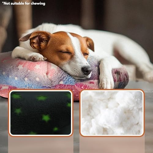 Dog Calming Pillow, Glow in The Dark Dog Put Head on, Soft Question Mark Pillows for Dogs, Kids, Adults, Washable Dog Bed Pillow, Cozy Dog Body Pillow Gifts (L Pink)