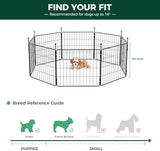 FXW MiniPaws Dog Playpen Designed for Puppies/Small Dogs, Expandable Dog Pen for Indoor/Outdoor Use, 20 inch 16 Panels