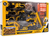 CAT Construction Toys, Little Machines Mega Set, 40-Piece Yellow Vehicles and Construction Site Accessories, Includes Dump Truck, Crane, Excavator, Bulldozer and more, for Kids and Toddlers Ages 3+