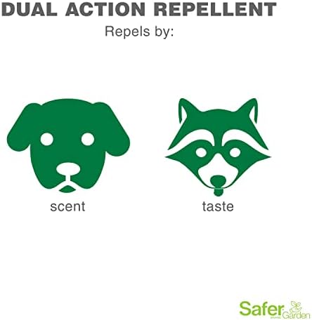 Safer Brand Garden SG3145 Animal Repellent Ready-to-Use Spray – Dual-Action Formula Repels Birds, Cats, Deer, Dogs, Groundhogs, Rabbits, Raccoons, Skunks & Squirrels – Protects up to 375 Sq Ft