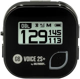 GOLFBUDDY Voice 2S+ Talking GPS Rangefinder, Clip on Hat Golf Navigation, Slope Mode on/Off, 18 Hours Battery Life, Shot Distance Measurement, Preloaded with 40,000 Courses Worldwide (Black)