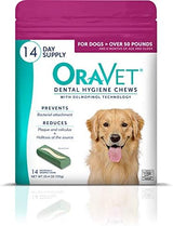 ORAVET Dental Chews for Dogs, Oral Care and Hygiene Chews (Large Dogs, Over 50 lbs.) Pink Pouch, 14 Count