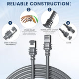 Starlink Gen 3 Cable 150FT, Starlink Cable, Standard Actuated Starlink Replacement Cable, Waterproof Replacement V3 Cable for Starlink Rectangular Satellite, Durable Extension Cable (150FT/46M)