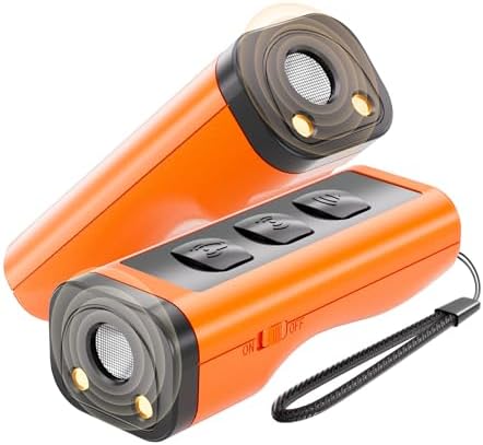 2 Pack Dog Bark Deterrent Deters，Barks no More Dog Training Device(Own Or Neighbour'S Dog), Long Range Ultrasonic 50ft, Alternative to Painful Dog Training Collars and Bark Collars