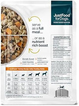 JustFoodForDogs JustFresh Home-Cooked Turkey Dog Food with No Preservatives, Resealable Packaging, Human Grade Wet Dog Food, 12 oz - 7 Pack