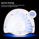 UV Light for Nails,288W UV Nail Dryer LED Light for Gel Polish-4 Timers Professional Nail Art Accessories,Curing Gel Toe Nails