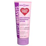 Fresh Body Fresh Breasts Anti Chafing Deodorant Lotion to Powder, 3.4oz - Anti Chafe Cream Whole Body Deodorant for Women, Inner Thighs & Areas that Sweat, No Talc, Aluminum and Fragrance