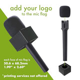 1pc Black DELUXE Macrokraft Interview Handle Adapter for DJI Mic, Rode, Hollyland Lark, Neewer, Godox and Other Wireless Pro Microphone Systems | Handheld Mount | Videography Audio Accessories | Mic Flag Included