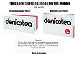 Denicotea Lady Ejector Series Cig Holder with Filter Slot & 10 Free Filters - Black - Add Style and Sophistication - Avoid Stained Lips & Fingers - German Engineering
