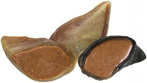 Pawstruck Peanut Butter Filled Cow Hooves for Dogs – Made in USA, Long-Lasting Dental Treats and Chews – Beef Hoof – 5 Count – Packaging May Vary