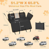 Hard Bottom Holds 420LBS, Dog Car Seat Cover for Back Seat, Back Seat Extender for Dogs, Back Seat Extender for Car Travel Bed with Mesh Window and Storage Pocket, SUV, Truck