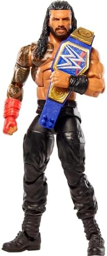 Mattel WWE Elite Collection Top Picks Action Figure & Accessories Set, Roman Reigns 6-inch Collectible with Articulation & Interchangeable Parts